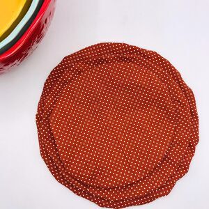 Cotton Bowl Cover For Sourdough, 3 Size Set, Reusable, Washable, Burnt Orange